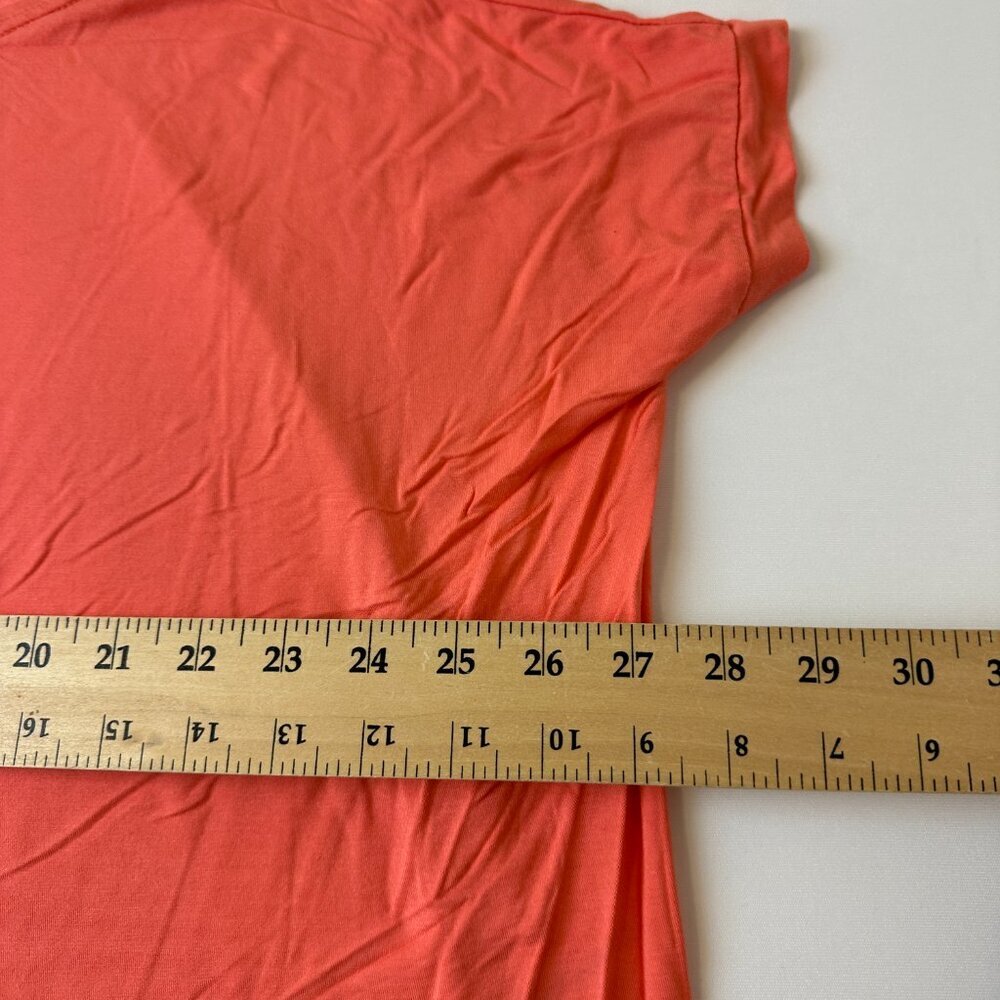 PIKO Shirt Womens Medium Orange Dolman Short Sleeve Relaxed Soft Basic Top - Picture 9 of 11